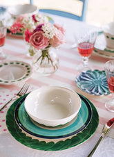 Lisbon Green Brushstroke Dinner Plate